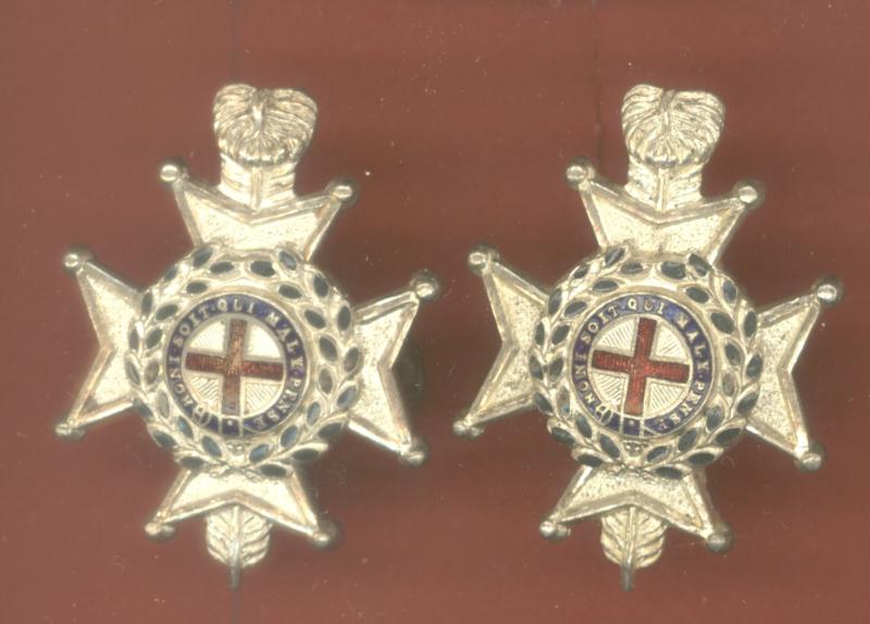 The Royal Sussex Regiment Officer Dress collar badges