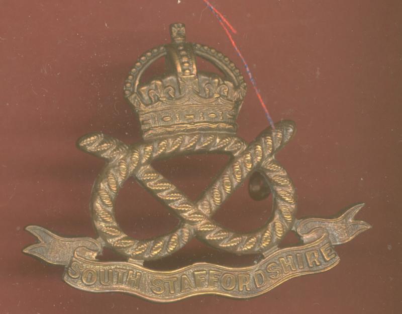 The South Staffordshire Regiment WW1 economy cap badge