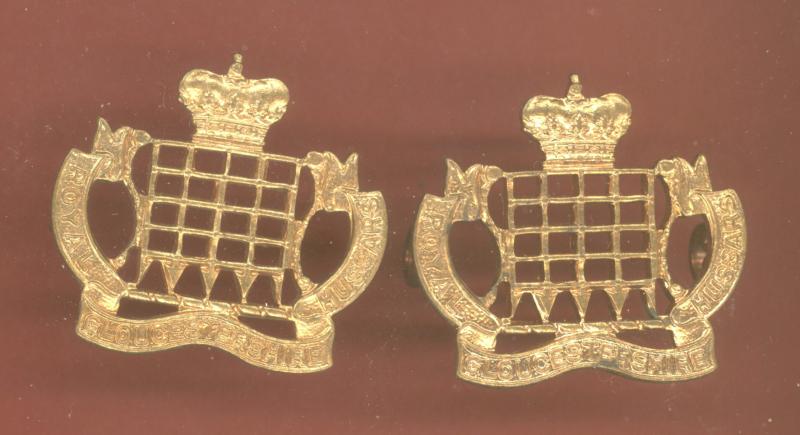 Royal Gloucestershire Hussars Yeomanry OR's collar badges