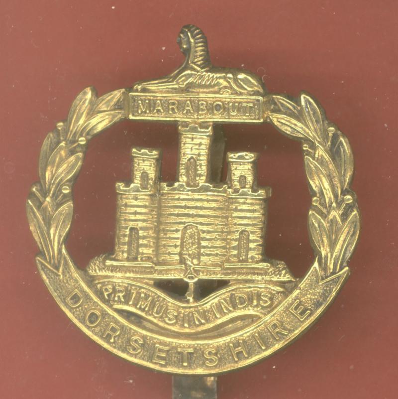 The Dorsetshire Regiment WW1 brass economy cap badge