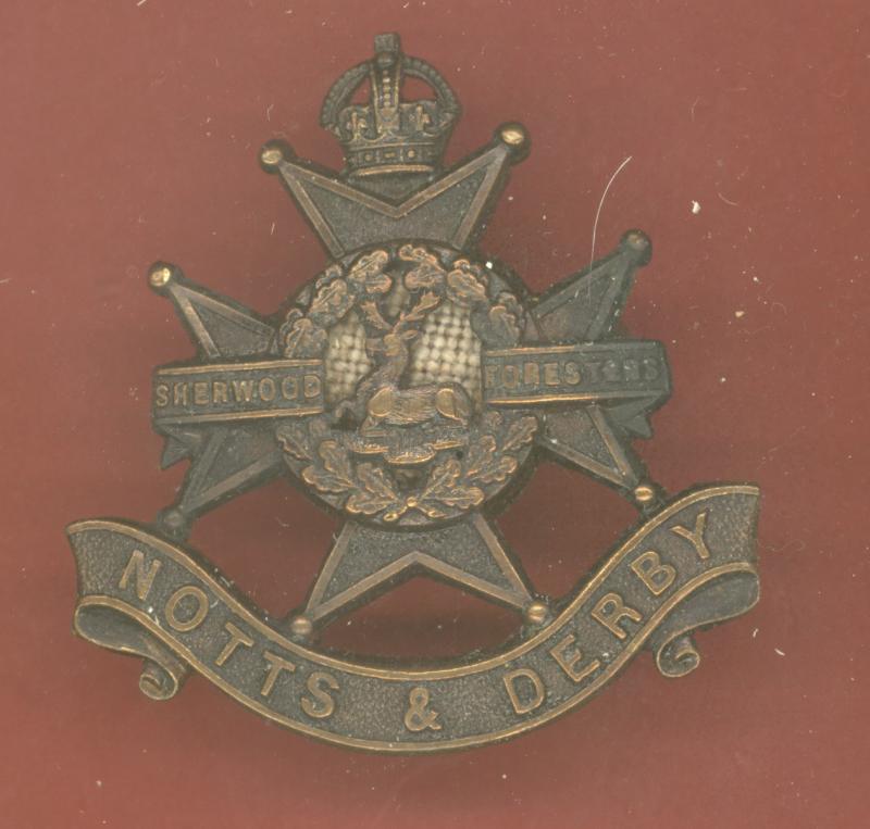 The Sherwood Foresters Notts & Derby Regt. WW1 Officer's OSD cap badge