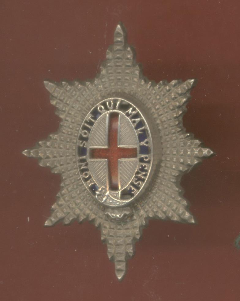 Coldstream Guards WW1 Officers field service cap badge