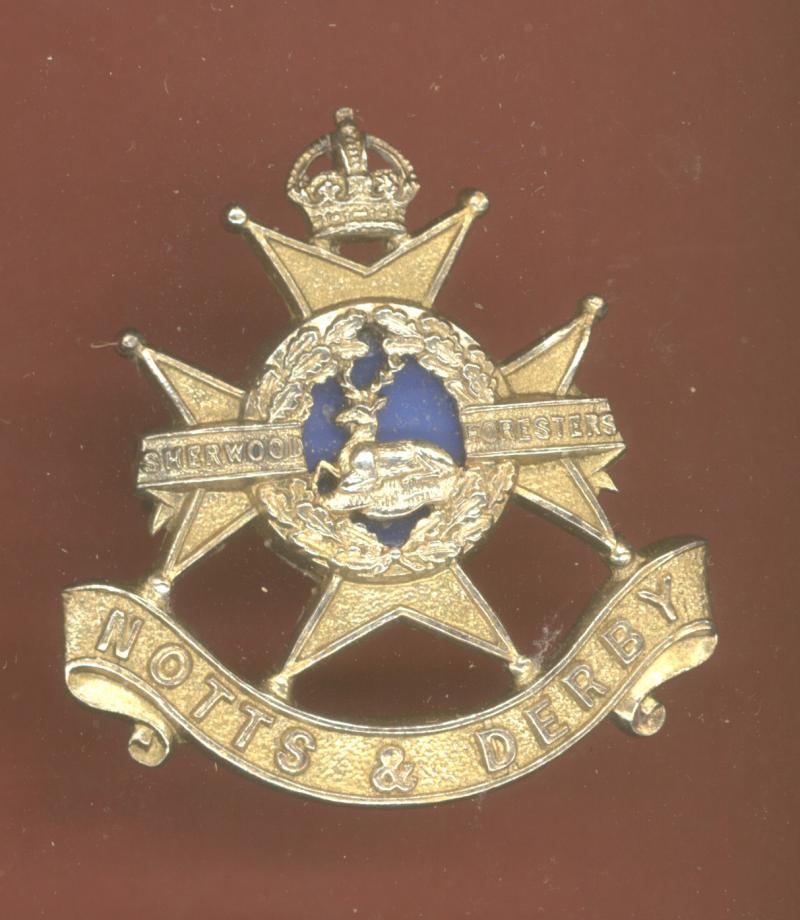 VB The Sherwood Foresters Notts & Derby Regt. Officer's cap badge