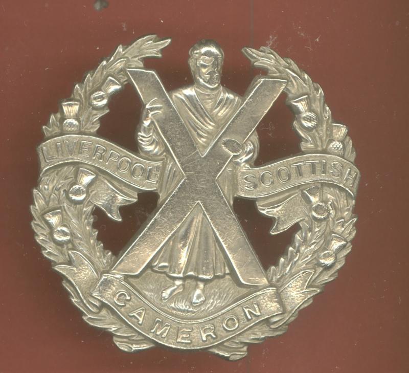 Q.O.Cameron Hldrs Liverpool Scottish glengarry badge