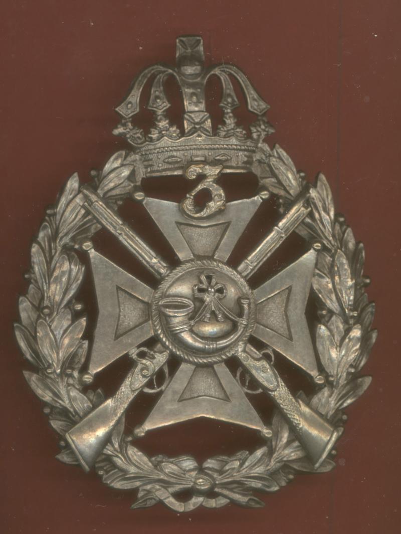 3rd Rifle Volunteers Victorian Officer's helmet plate