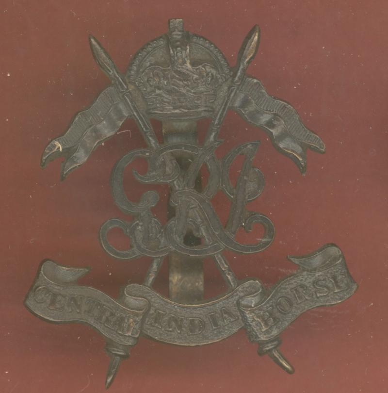 Indian Army. Central India Horse WW1 Officer OSD cap badge.