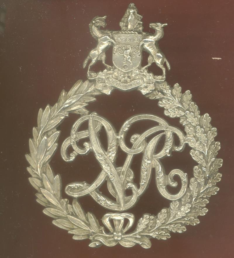 South Africa. Queenstown Rifle Volunteers helmet plate