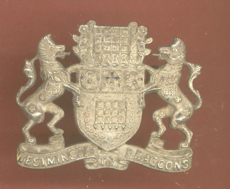 Westminster Dragoons Officer's cap badge