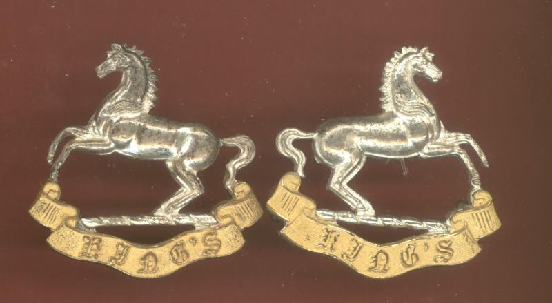 The King's Liverpool Regiment Officer's collar badges