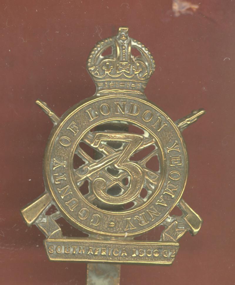 3rd County of London Yeomanry (Sharpshooters)WW1 OR's cap badge