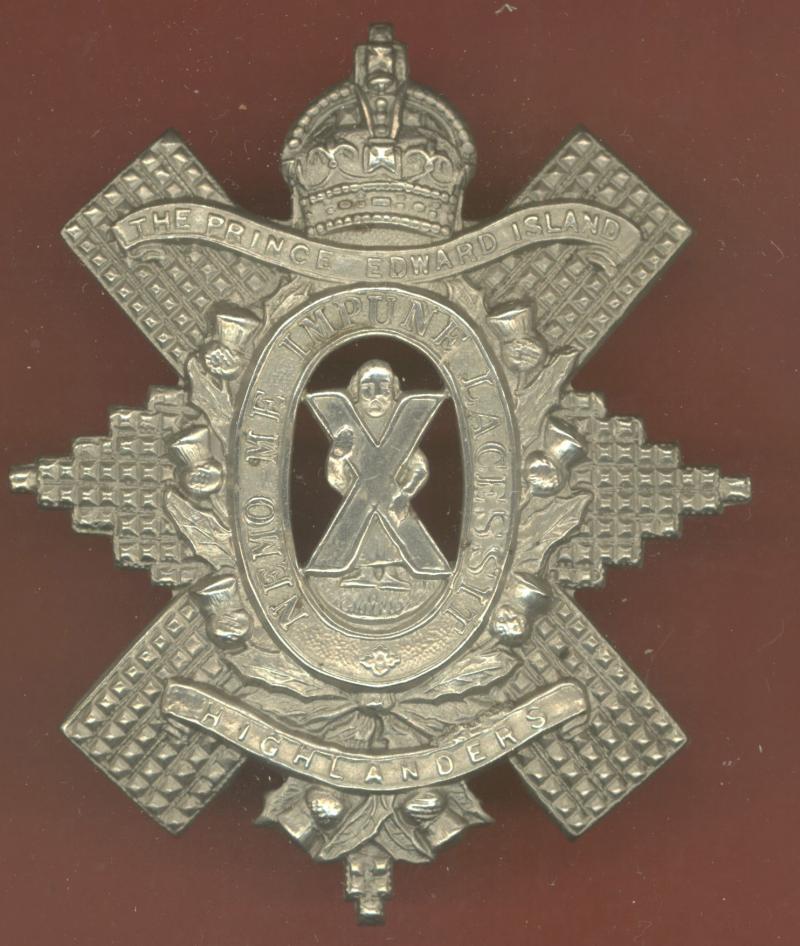 Canadian Prince Edward Island Highlanders glengarry badge