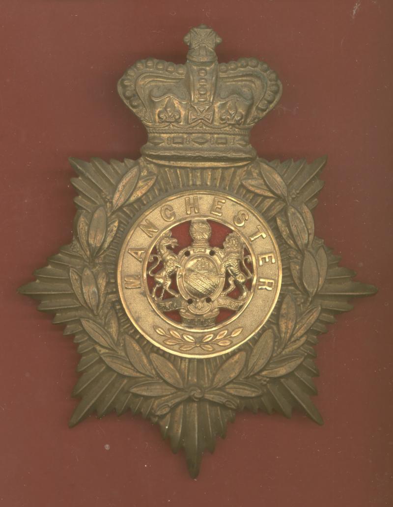 The Manchester Regiment Victorian helmet plate