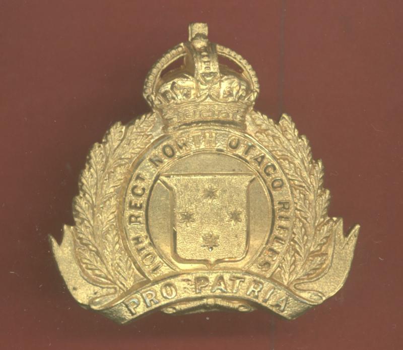 WW1 10th North Otago Rifles Regt New Zealand OR's cap badge