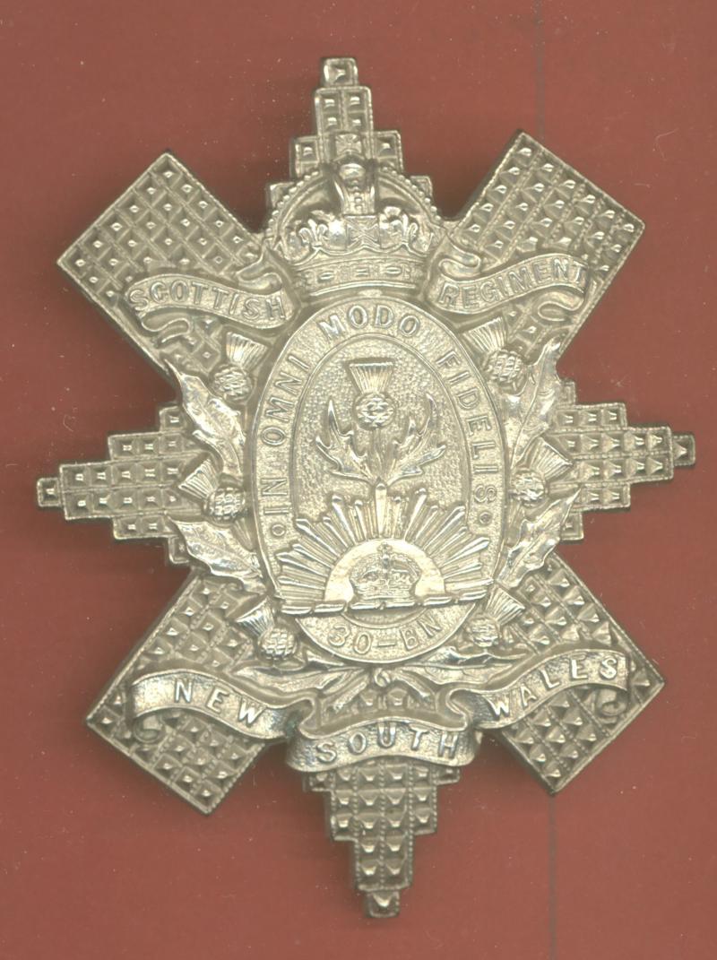 Australian 30th Battn. New South Wales Scottish glengarry badge
