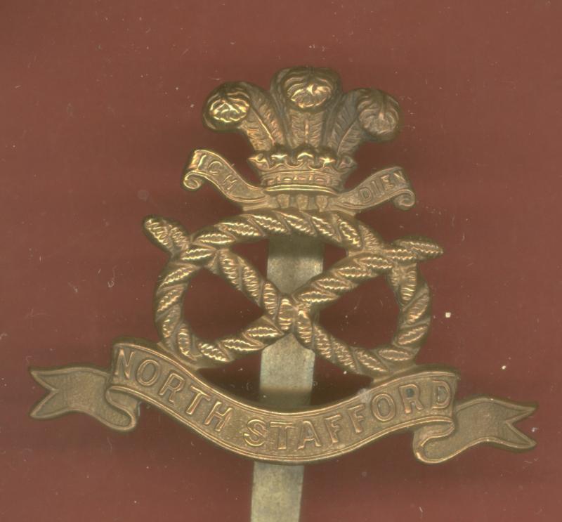 The North Staffordshire Regiment WW1 economy  cap badge