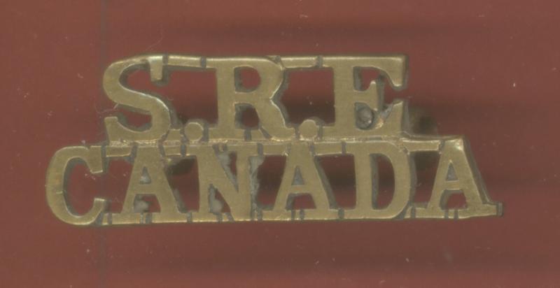 Canadian S.R.E./CANADA Skilled Railway Employees WW1 CEF shoulder title