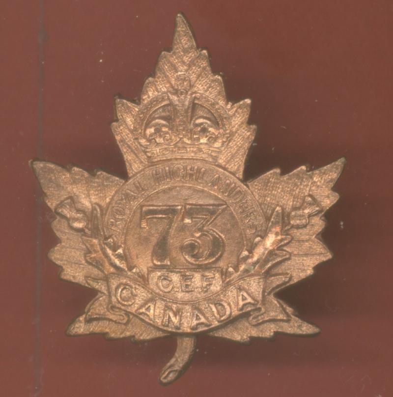 Canadian 73rd Black Watch of Canada Bn. WW1 CEF cap badge