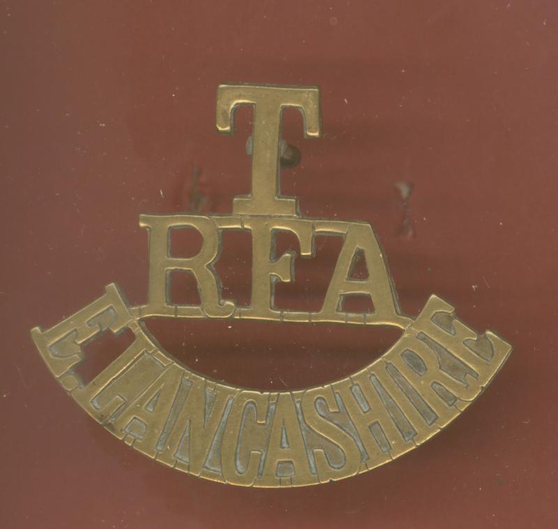 T / RFA / E.LANCASHIRE WW1 shoulder title