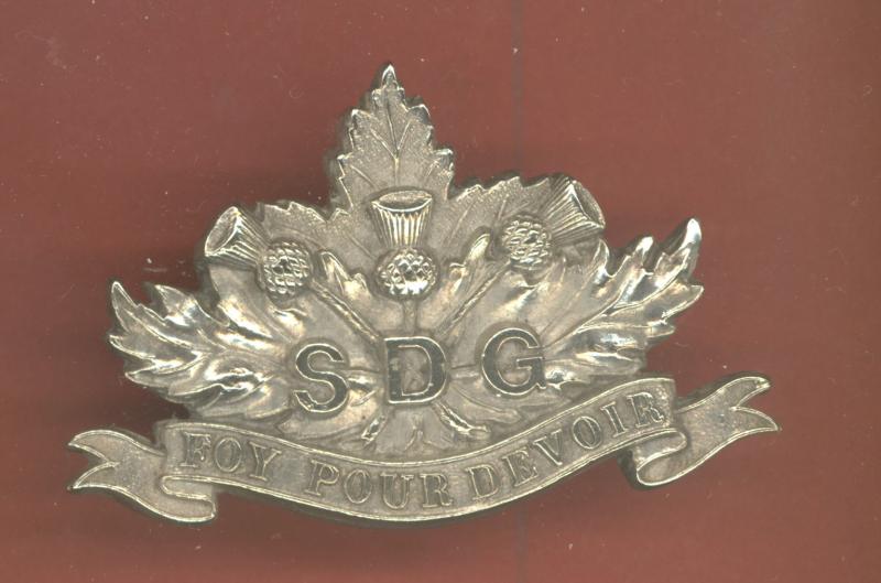 Canadian Scottish, Stormont, Dundas and Glengarry Highlanders Officer's glengarry badge