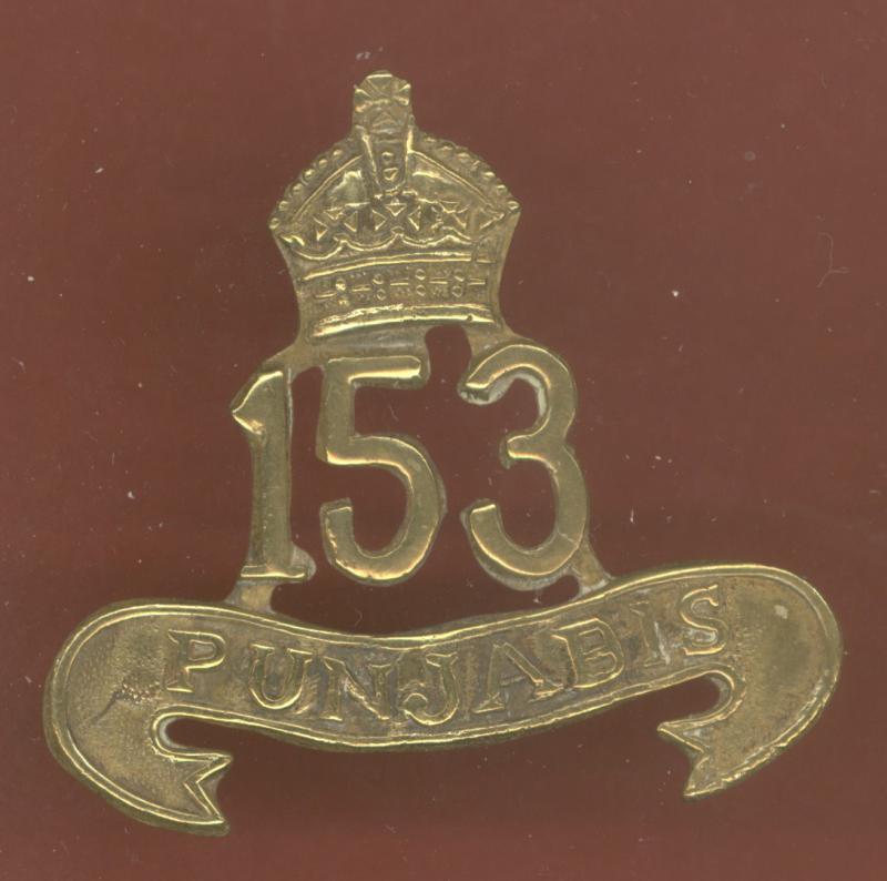 Indian Army 153rd Punjabis Regiment WW1 head-dress badge