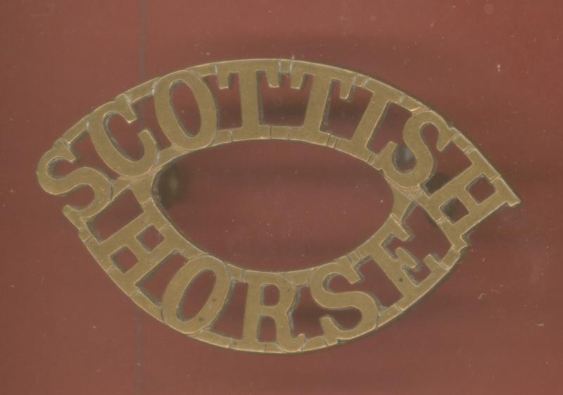 SCOTTISH / HORSE Yeomanry Officer's shoulder title