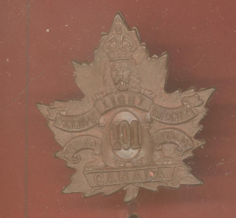 Canadian 101st Winnipeg Bn. WW1 CEF cap badge