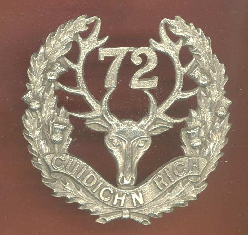 Canadian 72nd Bn. Seaforth Highlanders of Canada WW1 CEF glengarry badge