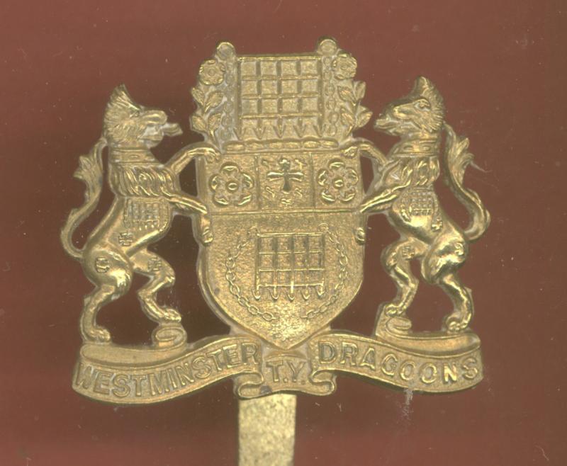 Westminster Dragoons Territorial Yeomanry WW1 OR's cap badge