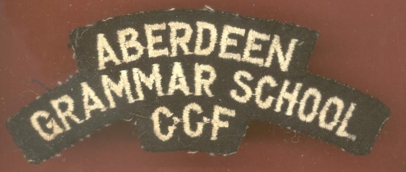 ABERDEEN / GRAMMAR SCHOOL / C.C.F. cloth shoulder title