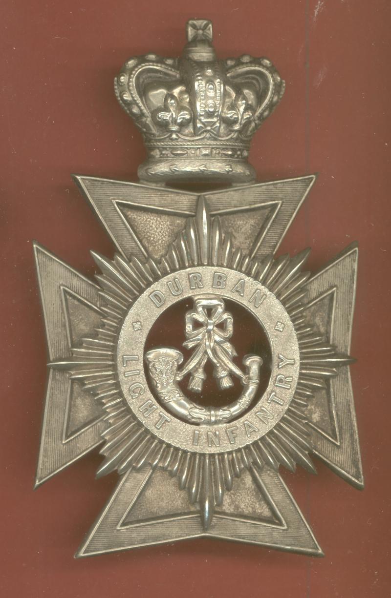 South Africa. Durban Light Infantry Victorian helmet plate