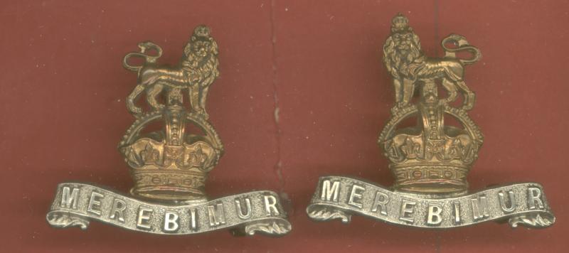 15th/19th King's Hussars OR's collar badges.