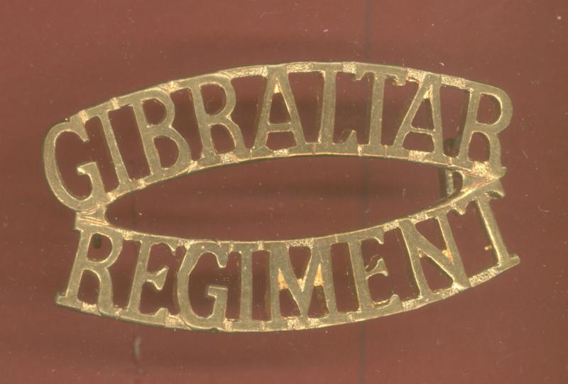 GIBRALTAR / REGIMENT shoulder title
