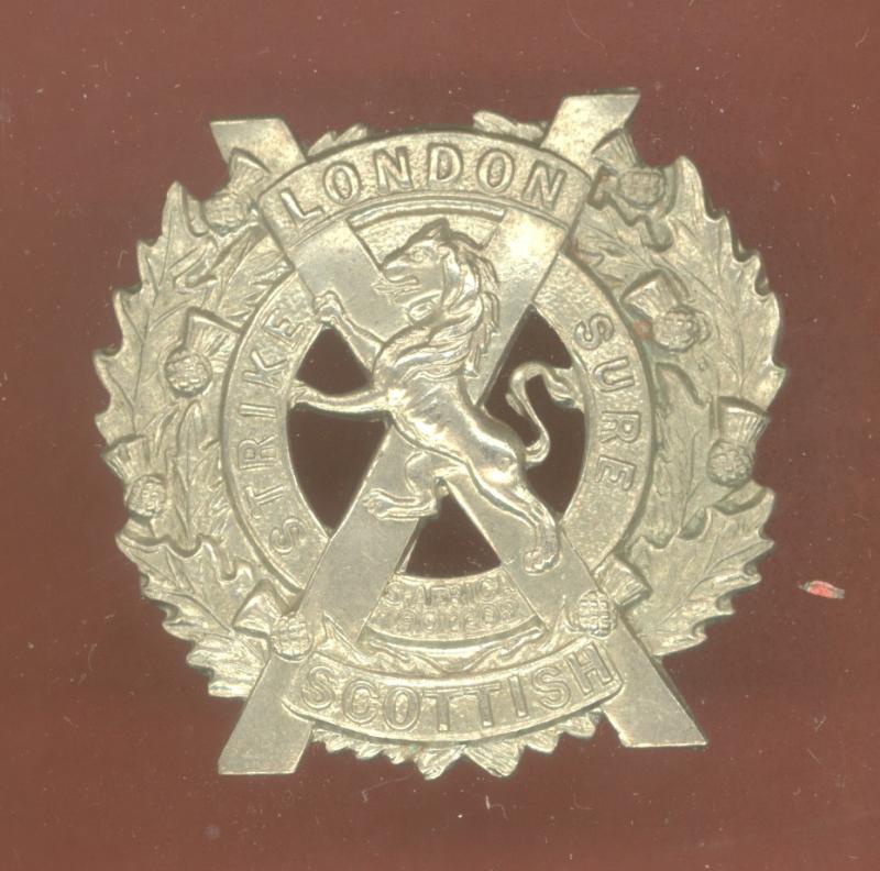 The London Scottish  side cap / sporran badge