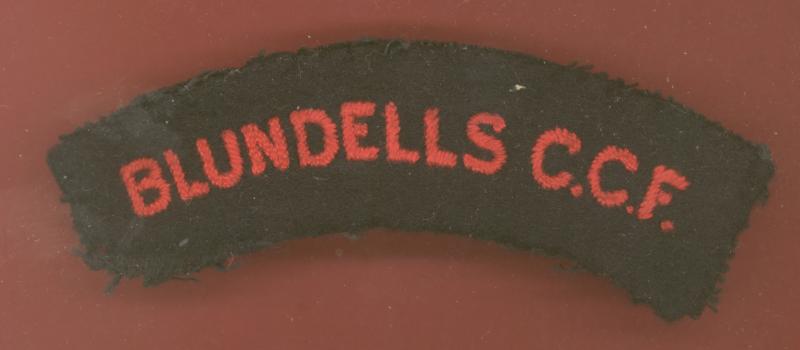 BLUNDELLS  C.C.F. Blundells School cloth shoulder title