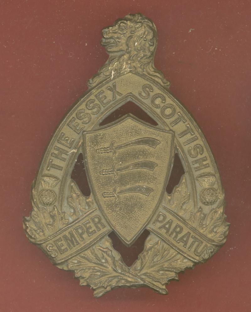 Canadian Essex Scottish brass glengarry badge