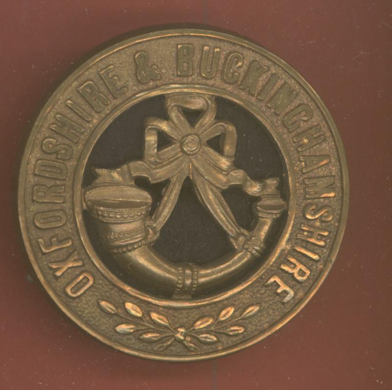 Oxfordshire & Buckinghamshire Light Infantry Edwardian OR's helmet plate centre