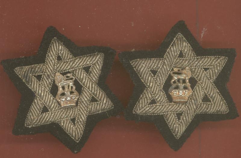 British Colonial Trinidad Police Senior Officers bullion collar badges