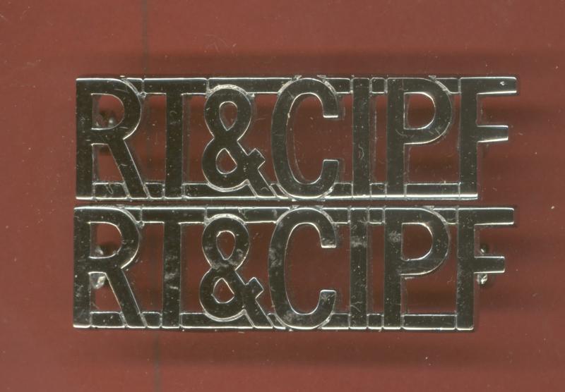 R.T.&C.I.P.F. Royal Turks and Caicos Islands Police Force shoulder titles