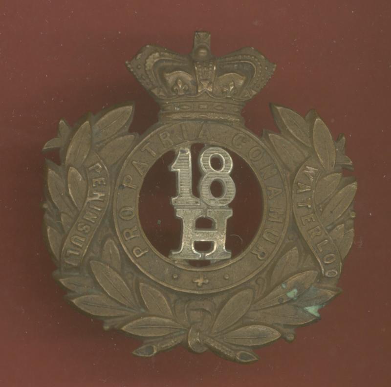 18th Hussars Victorian OR's cap badge