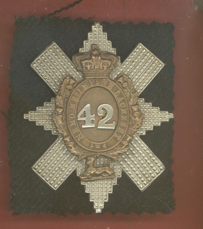 42nd of Foot(Royal Highland The Black Watch)  NCO's glengarry badge circa 1861-71 .