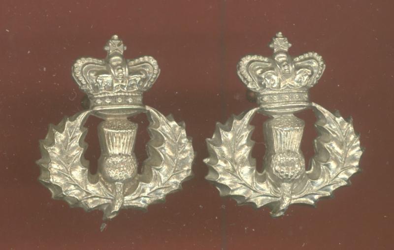 Queen's Own Cameron Highlanders Victorian OR's collar badges