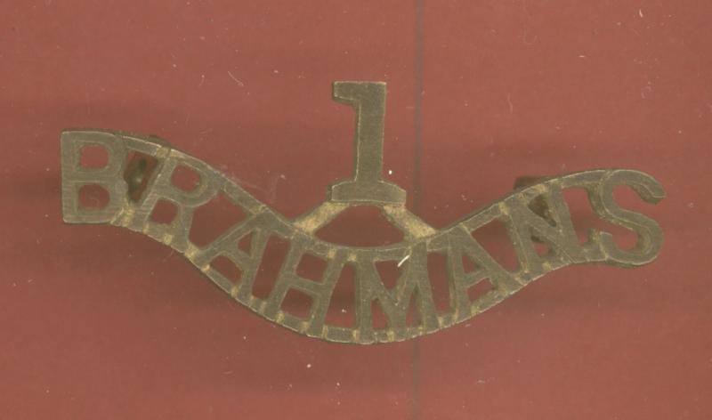 Indian Army 1st Brahmans Regiment WW1 shoulder title