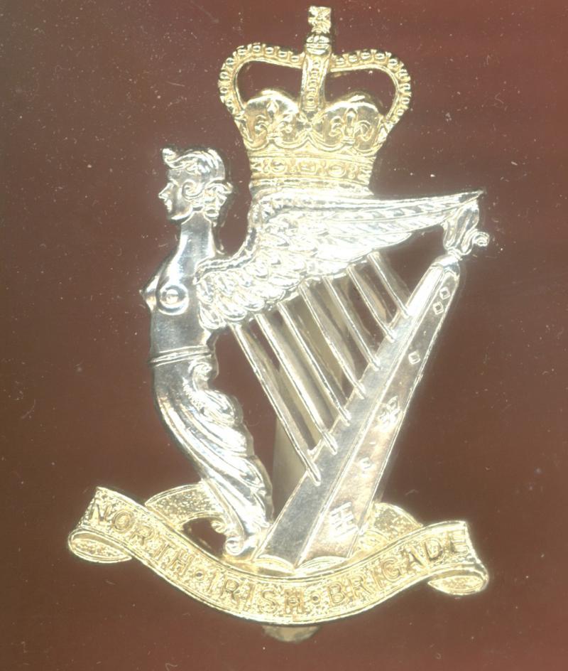 North Irish Brigade OR's staybright cap badge