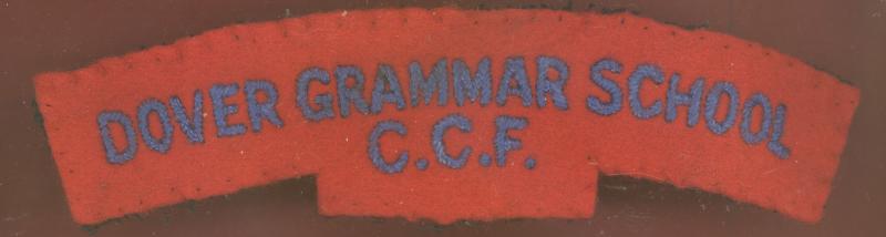 DOVER GRAMMAR SCHOOL / C.C.F. cloth title