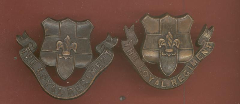 The Loyal Regiment. Officer's OSD collar badges