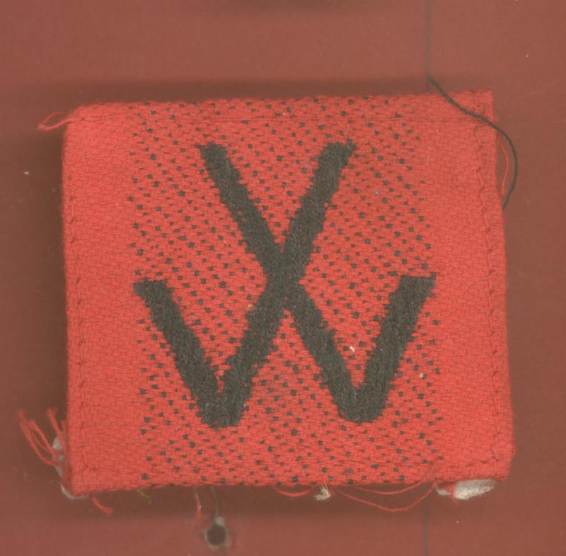 Indian Army WW2 15th Indian Corps cloth formation sign