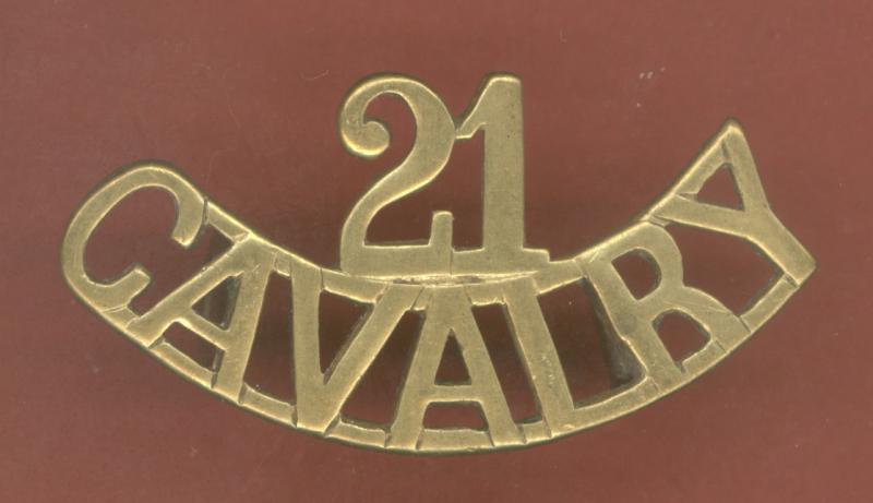 Indian Army 21/ CAVALRY Ww1 shoulder title