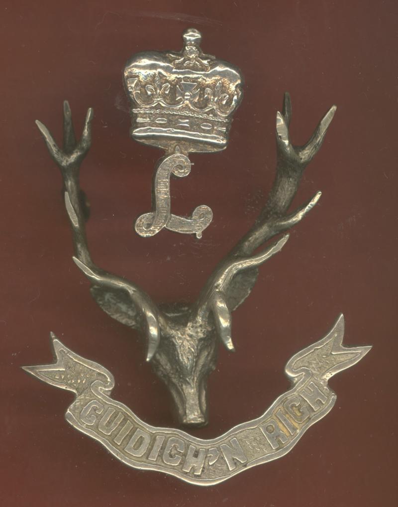 Scottish Seaforth Highlanders Officer's  glengarry badge