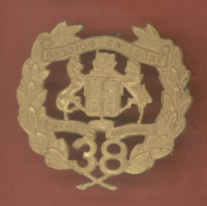 38th Australian Infantry Battalion (Bendigo Regiment) slouch hat badge