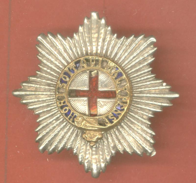 Coldstream Guards Warrant Officer's forage cap badge